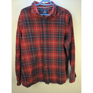 Wind River Outfitting Co. Men Shirts Size Large Red Squared Classic Fit